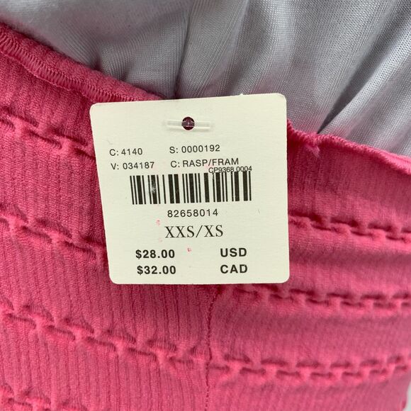 Anthropologie Bandeau Top Womens XXS/XS Raspberry Pullover Styling Smocked Tie - Picture 6 of 16